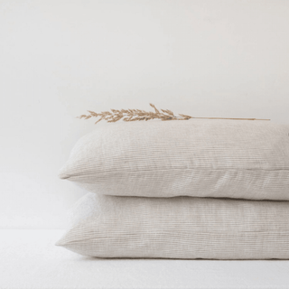 Natural Stripes Linen Pillowcase - Linen Tales B2B 