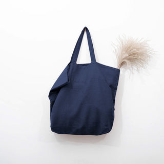 Navy Linen Big Bag - Linen Tales B2B 