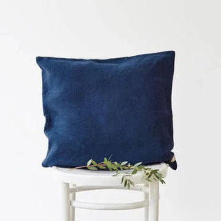 Navy Linen Cushion Cover - Linen Tales B2B 