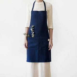 Navy Linen Daily Apron - Linen Tales B2B 