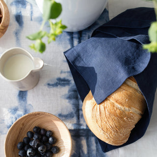Navy Linen Napkins Set of 2 - Linen Tales B2B 3