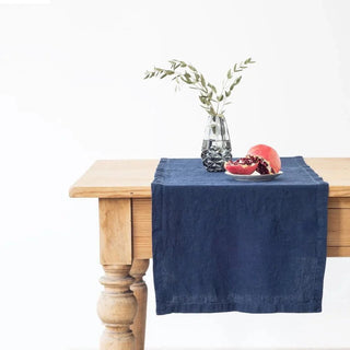 Navy Linen Table Runner - Linen Tales B2B 1