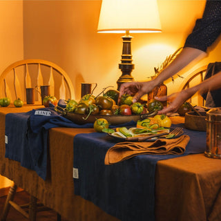 Navy Linen Table Runner - Linen Tales B2B 4