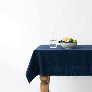 Navy Linen Tablecloth - Linen Tales B2B 