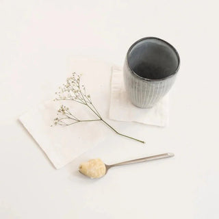 Off - White Linen Coasters Set of 4 - Linen Tales B2B 