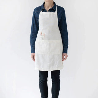 Off - White Linen Daily Apron - Linen Tales B2B 