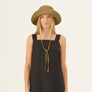 Olive Khaki Linen Solaris Hat - Linen Tales B2B 
