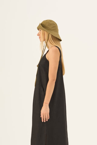 Olive Khaki Linen Solaris Hat - Linen Tales B2B 