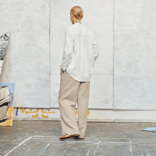 Optical White Linen Azalea Shirt - Linen Tales B2B 