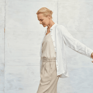 Optical White Linen Azalea Shirt - Linen Tales B2B 3