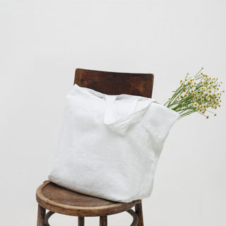 Optical White Linen Big Bag - Linen Tales B2B 