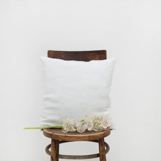 Optical White Linen Cushion Cover - Linen Tales B2B 