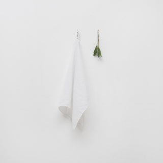 Optical White Linen Kitchen Towel - Linen Tales B2B 