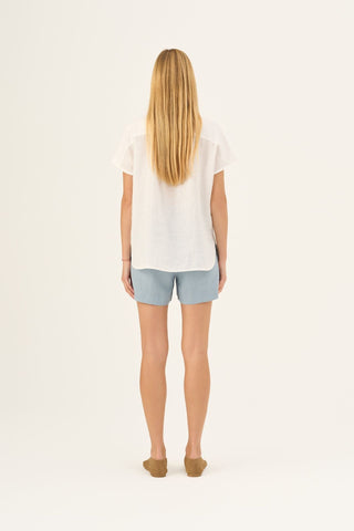 Optical White Linen Melody Shirt - Linen Tales B2B 4