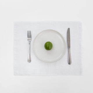 Optical White Linen Placemat - Linen Tales B2B 