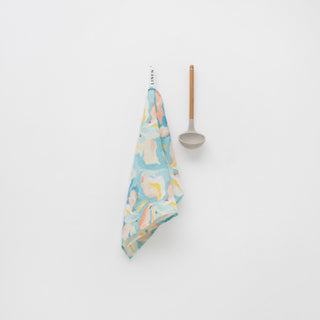 Pastel Iris Linen Kitchen Towel - Linen Tales 