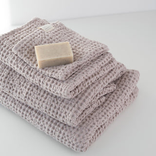 Powder Linen & Cotton Honeycomb Waffle Towel - Linen Tales B2B 3