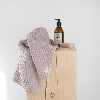 Powder Linen & Cotton Honeycomb Waffle Towel - Linen Tales B2B 