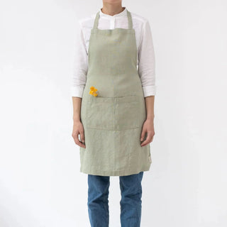 Sage Linen Daily Apron - Linen Tales B2B 