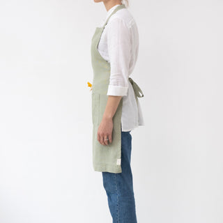 Sage Linen Daily Apron - Linen Tales B2B 