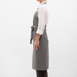 Stone Linen Chef Apron - Linen Tales B2B 