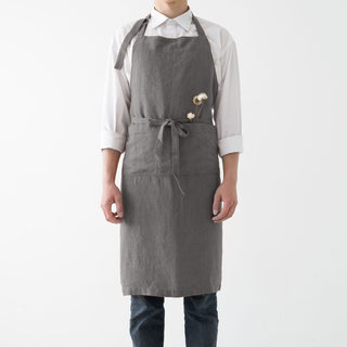 Stone Linen Chef Apron - Linen Tales B2B 