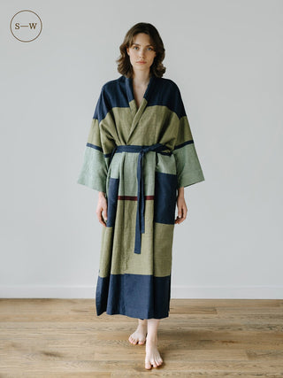 Stripe Linen Blend Gown - Linen Tales B2B 3