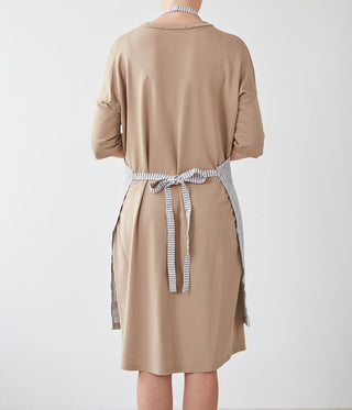 Thin Black Stripes Linen Daily Apron - Linen Tales B2B 