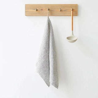 Thin Black Stripes Linen Kitchen Towel - Linen Tales B2B 1