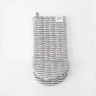 Thin Black Stripes Linen Oven Mitt - Linen Tales B2B 