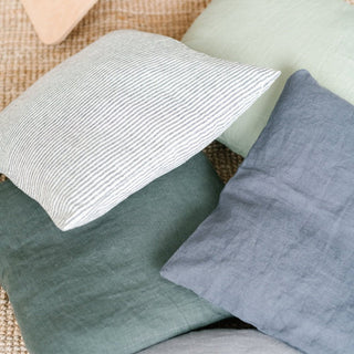 Thin Black Stripes Linen Pillowcase - Linen Tales B2B 5