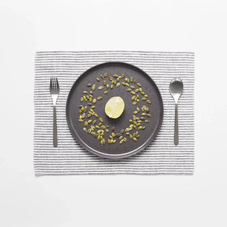 Thin Black Stripes Linen Placemat - Linen Tales B2B 