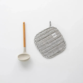 Thin Black Stripes Linen Potholder - Linen Tales B2B 