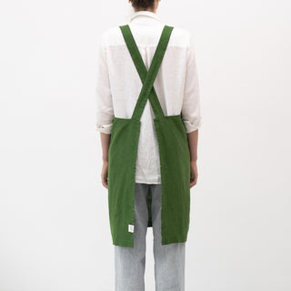 True Green Crossback Apron - Linen Tales B2B 3