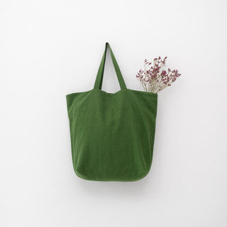 True Green Linen Big Bag - Linen Tales B2B 