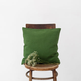 True Green Linen Cushion Cover - Linen Tales B2B 