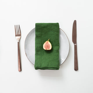 True Green Linen Napkins Set of 2 - Linen Tales B2B 