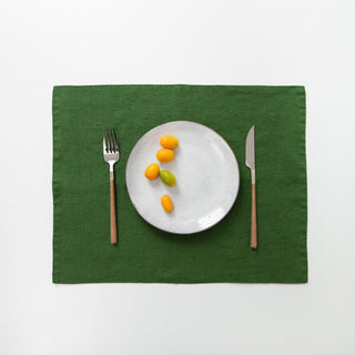 True Green Linen Placemat - Linen Tales B2B 