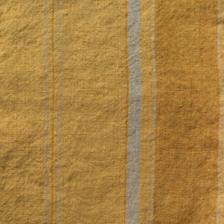 Unwashed Amber Bronze Stripes Linen Fabric 190 g/sq.m - Linen Tales B2B 