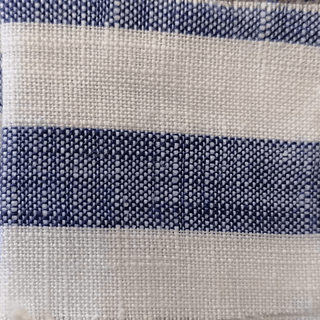 Unwashed Blue White Stripes Linen Fabric 115 g/m2 - Linen Tales B2B 
