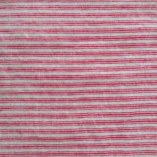 Unwashed Red Natural Stripes Linen Fabric 190 g/sq.m - Linen Tales B2B 