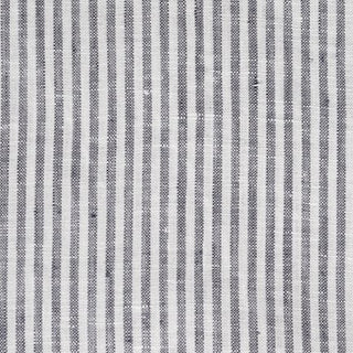 Unwashed Wide Thin Black Stripes Linen Fabric 160 g/sq.m - Linen Tales B2B 