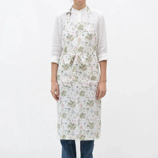 White Botany Linen Chef Apron - Linen Tales B2B 