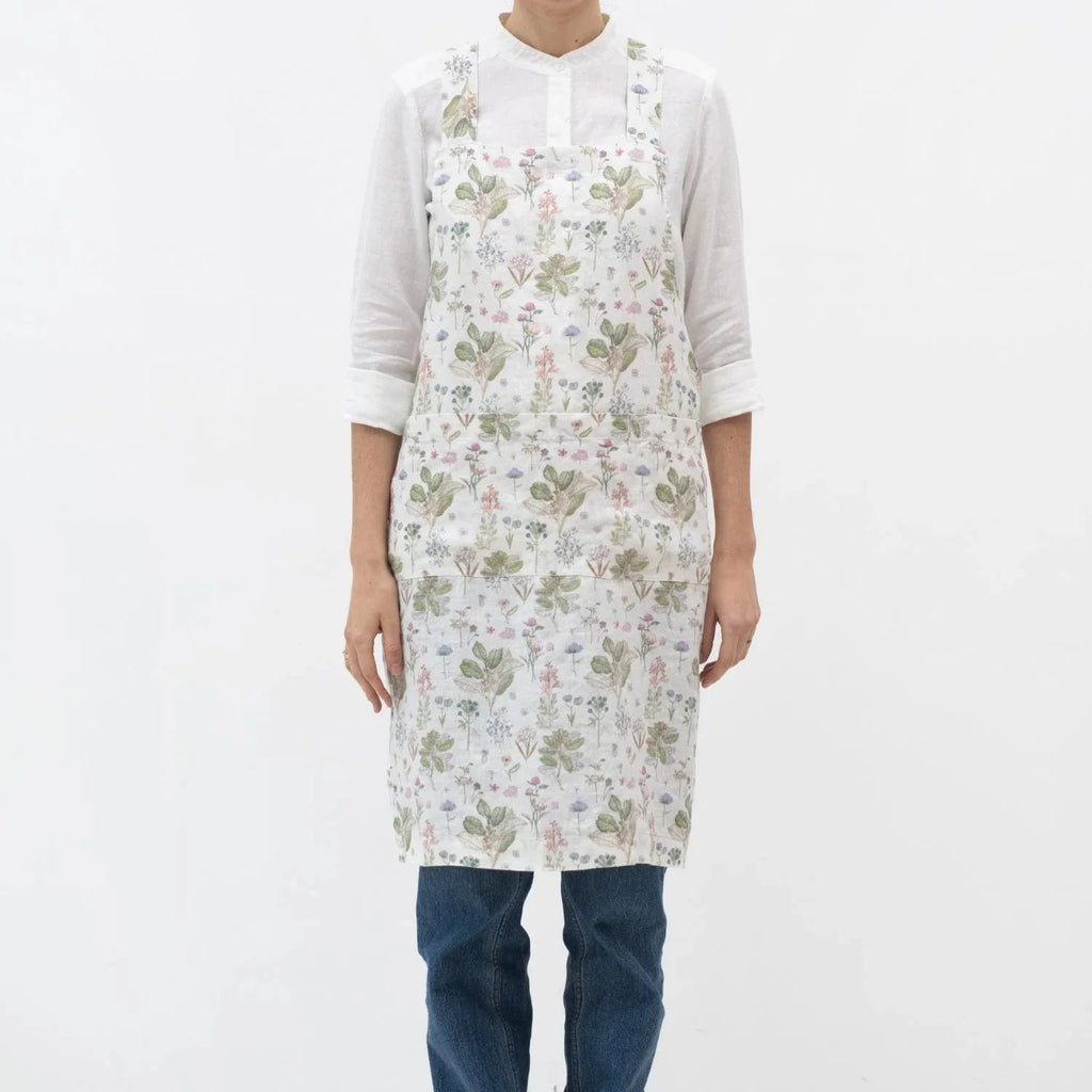 White Botany Linen Crossback Apron – Linen Tales B2B