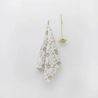 White Botany Linen Kitchen Towel - Linen Tales B2B 