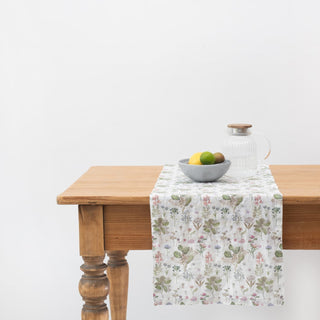 White Botany Linen Table Runner - Linen Tales B2B 2