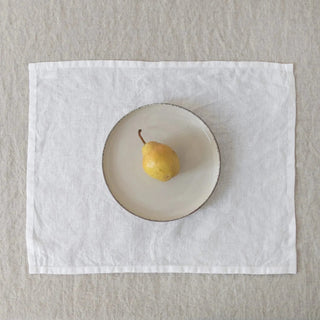 White Lightweight Linen Placemat - Linen Tales B2B 