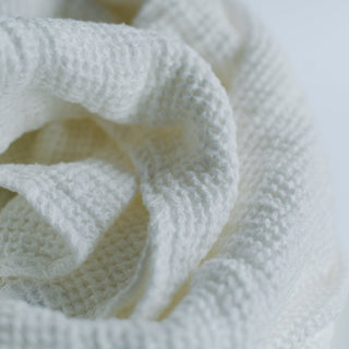 White Linen Fine Waffle Towel - Linen Tales B2B 