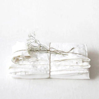White Linen Flat Sheet - Linen Tales B2B 