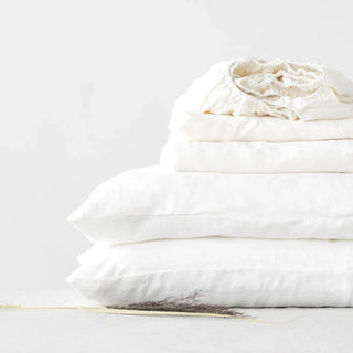 White Linen Sheet Set - Linen Tales B2B 